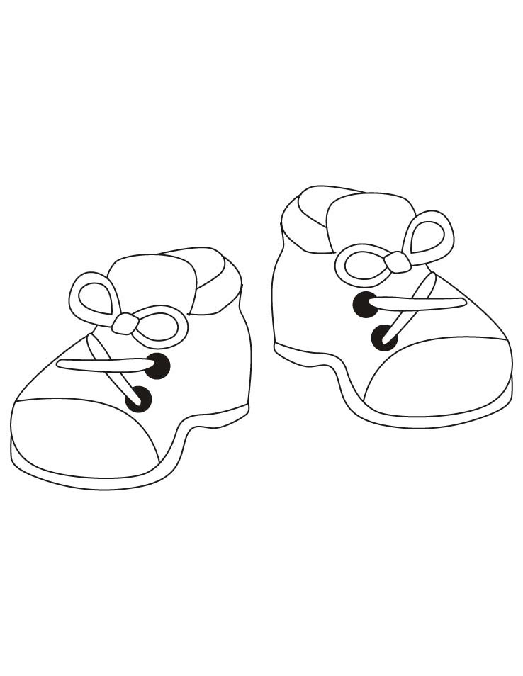 Kids shoes coloring pages Kids shoes coloring pages
