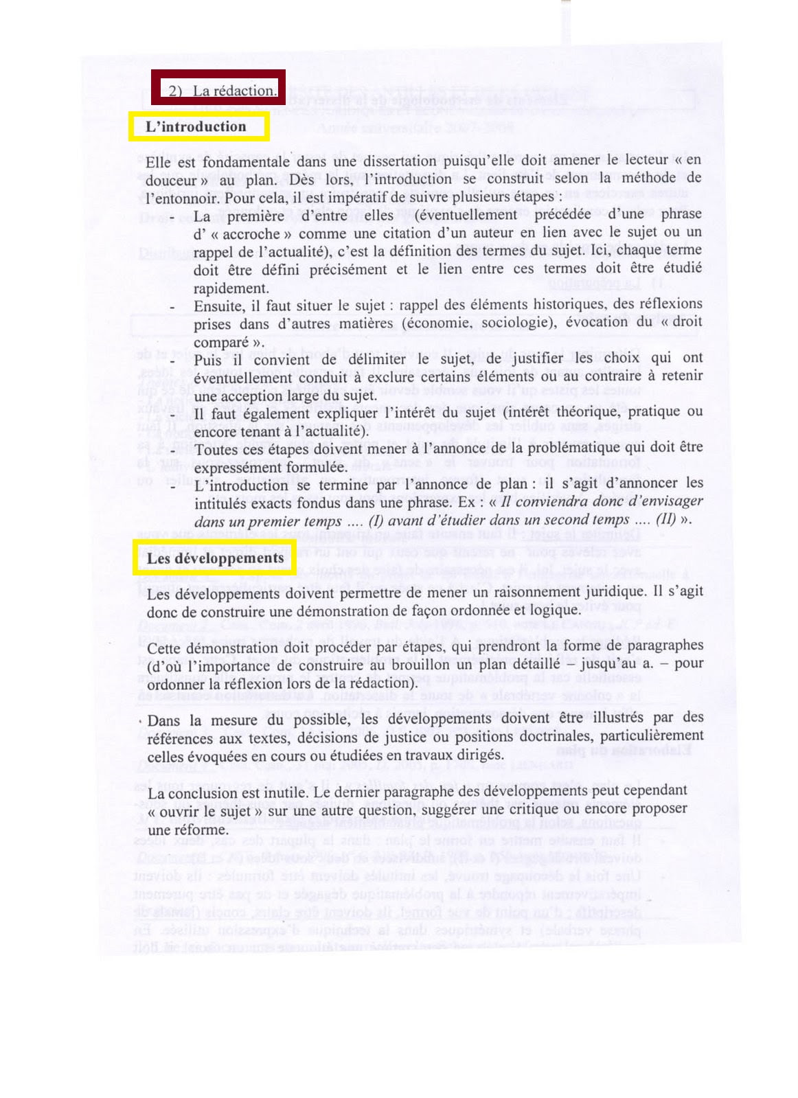 Comment réussir une dissertation juridique ? - Cours