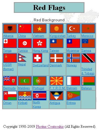 Red Flag Identifier Printable page