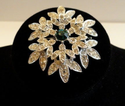 Rhinestone Flower Brooch