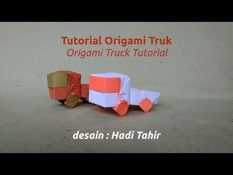 cara membuat origami truck