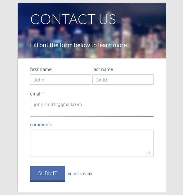 Clean Contact Form