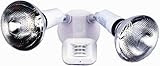 Designers Edge L-995WH Outdoor Two-Light Downward Floodlight, 180-Degree Motion-Activated, White