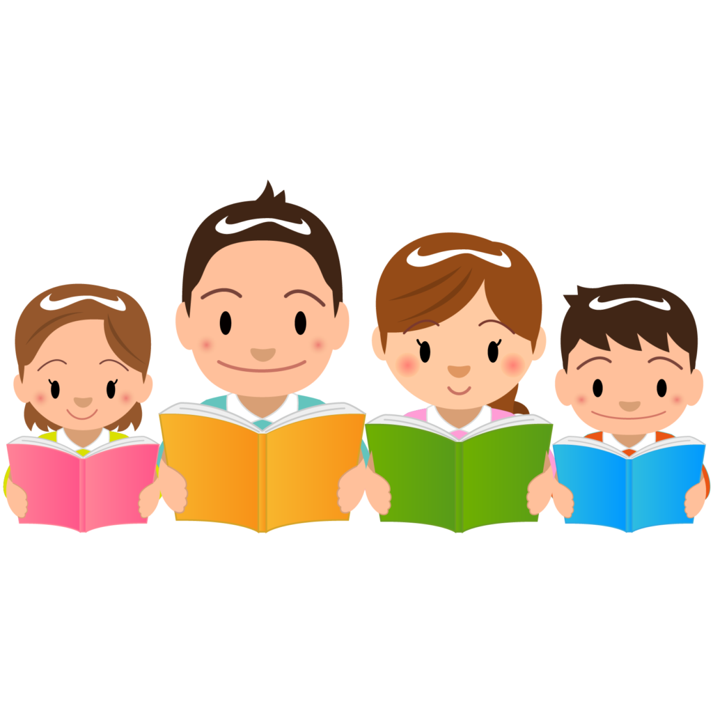 商用フリー 無料イラスト 読書の秋 家族 Reading Book Dokushonoaki023 商用ok フリー素材集 ナイスなイラスト