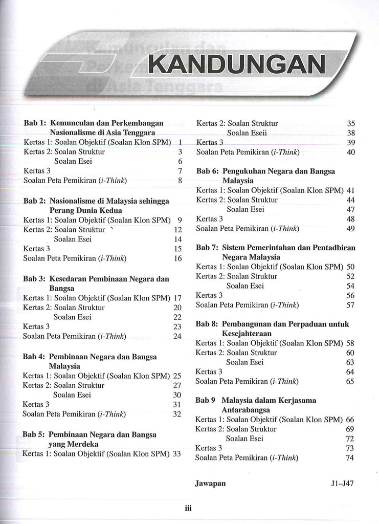 Full Kertas 3 Sejarah Bab 3 Tingkatan 5 Sabtalumzi S Ownd