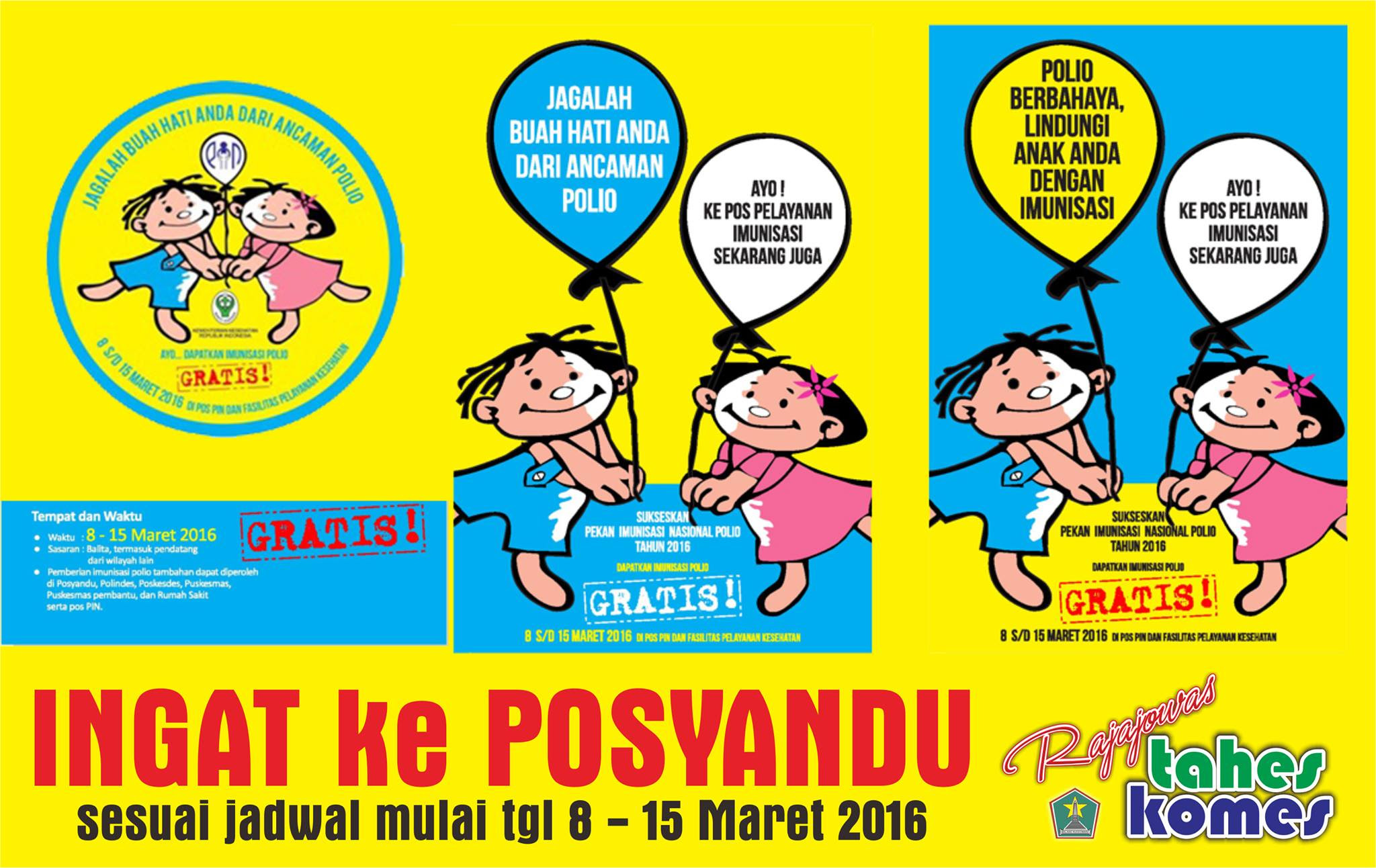 NGAT MULAI TANGGAL 8 S.D 15 MARET 2016 DATANG KE POSYANDU 