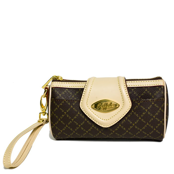 La Tour Eiffel E-10309-4 Clutch Bag - Beige/Brown