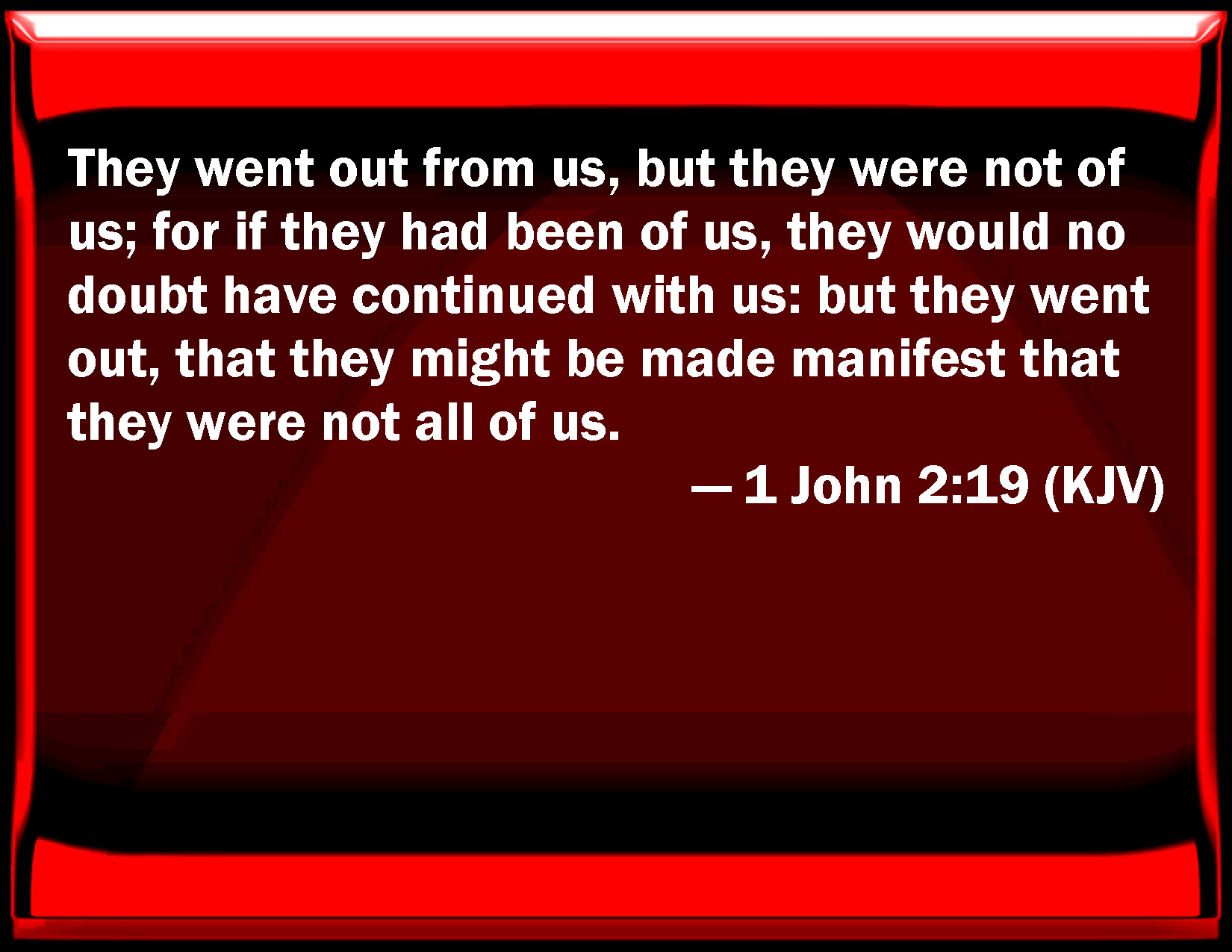 すごい 1 John 2 19