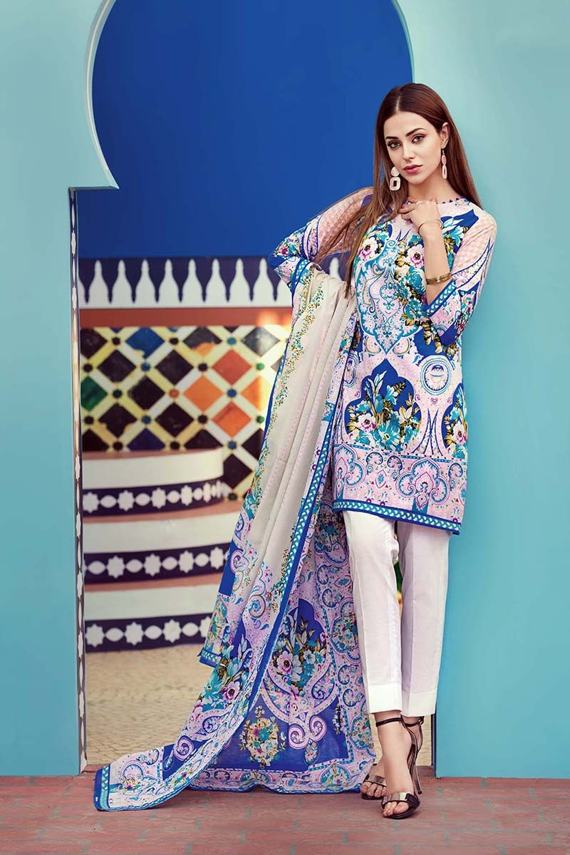 Gul Ahmed Printed Summer Lawn Dresses Collection 2018-2019