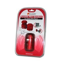 Grandmax Tweakers Mini-Boom Speakers for iPod/Mp3 Players & Laptops (Red)
