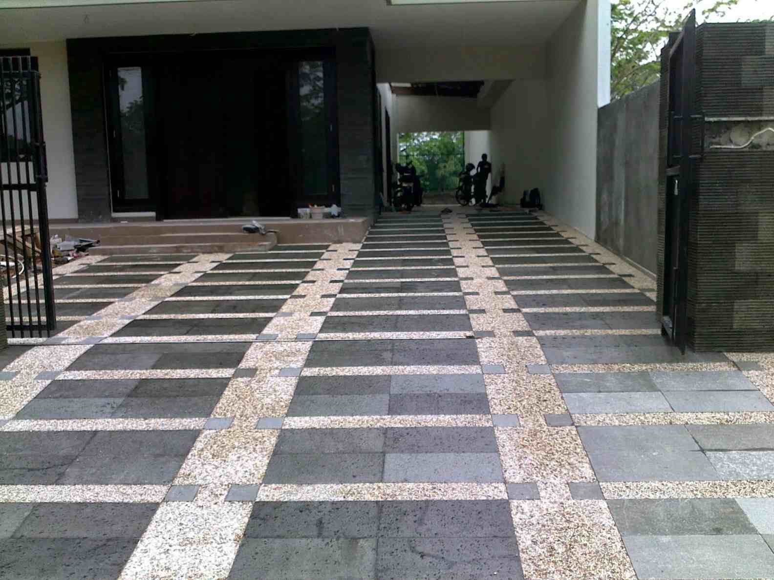 Contoh Foto Lantai Garasi Batu Alam Eksterior Rumah 1820 Contoh Foto Lantai Garasi Batu Alam Eksterior Rumah 1820