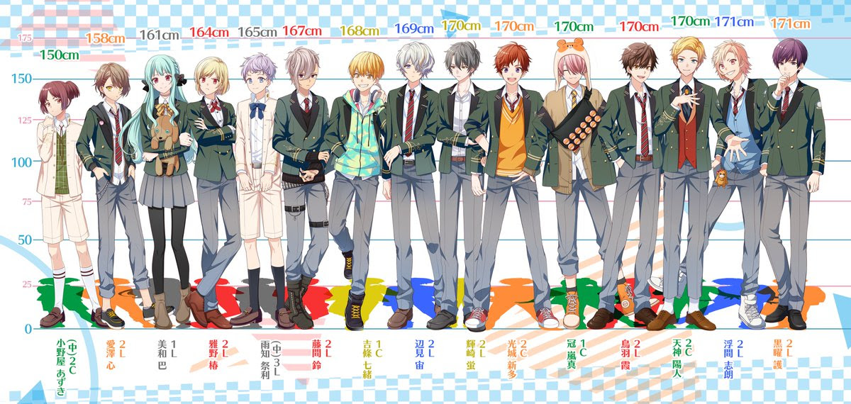 これはたまらない 声優育成アプリ オンエア よりキャラクターの身長差イラストが公開 にじめん