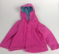 Girl's Pink Hooded Button Up Jacket Size 18 Months by Circo FREE SHIPPING (D)