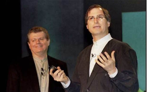 Gil Amelio and Steve Jobs at Macworld Expo 1997 Gil Amelio and Steve Jobs at Macworld Expo 1997