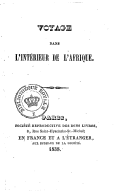 Voyage dans l intérieur de l Afrique