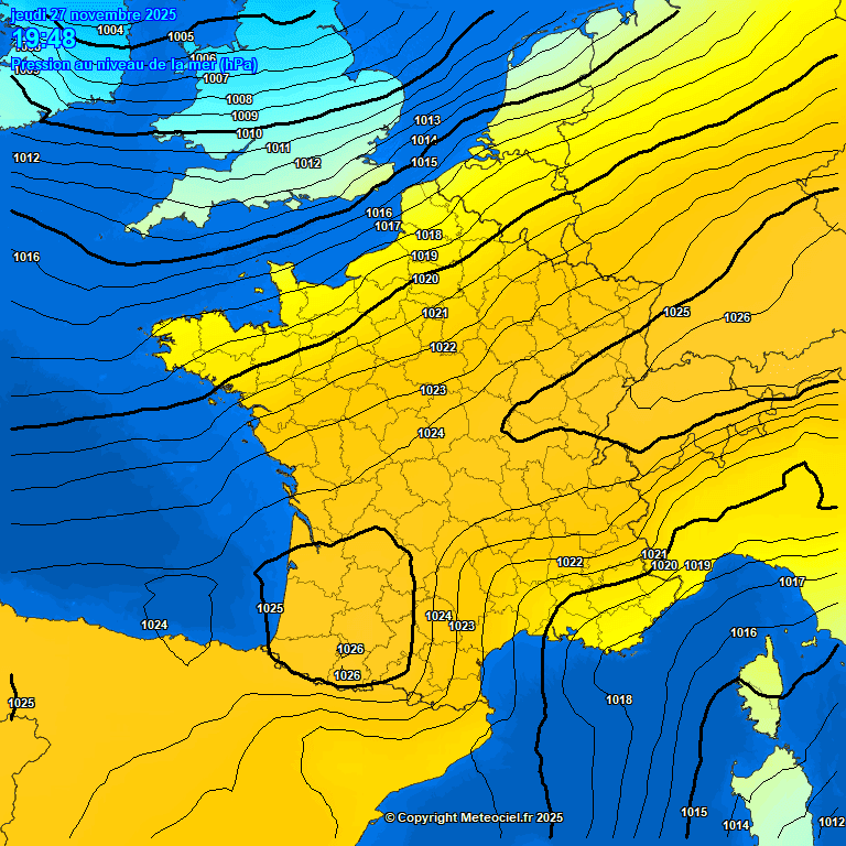 Mapa actual de pressió en superfície
