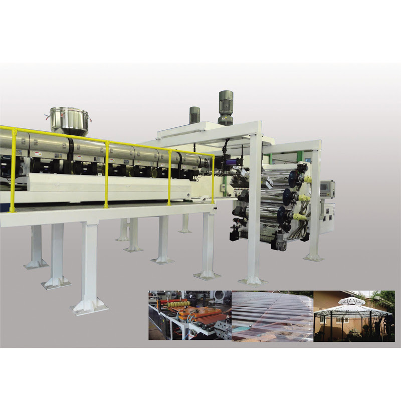  PC  PVC Corrugated  Sheet Extrusion Line from China 