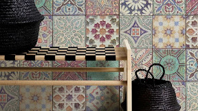 Tapete In Fliesenoptik