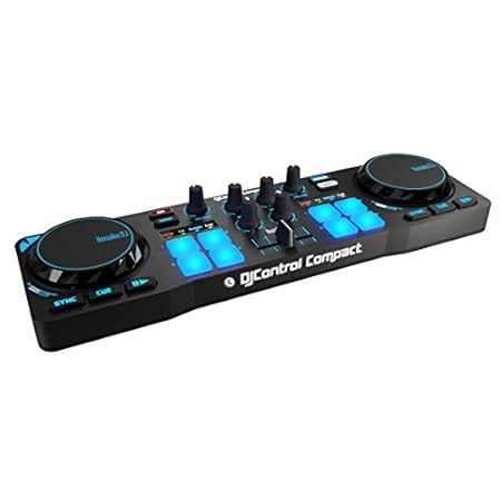 The Hercules DJ Control Compact is the most complete and portable DJ controller. It's your "On the go" DJ companion, measuring only 13.4" x 3.9" and weighing less than 1.23 pounds. It fits very easily into a carrying bag or laptop shoulder bag. The D...