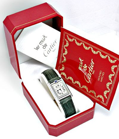 Originalfoto CARTIER TANK BASCULANTE MEDIUM STAHL TOPUHR UNGETRAGEN!