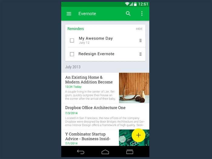 Evernote Redesign