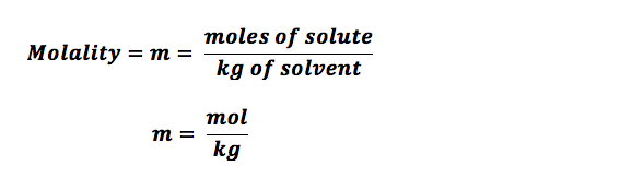 Molality Formula