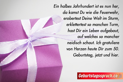 ᐅ 50. Geburtstag Sprüche 💖 für Frauen + Männer - Witzige Glückwünsche