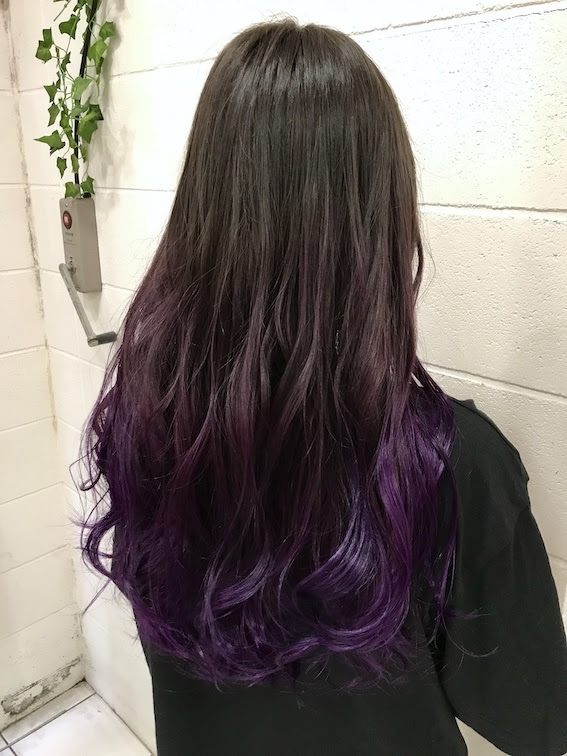 パープルヘアカラー 紫カラー バイオレットカラーにしてみたい方の参考カラー写真 グラデーションカラー インナーカラー ハイライトカラー Sherry 原宿美容室
