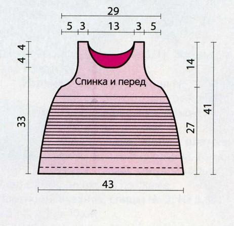вязаное розовое платье выкройка