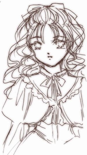 イラスト ポンパドゥール ヘアのお姫様 ファンタジー設定ラクガキ倉庫