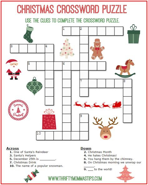 By default the casual interactive type is selected which gives you access to today's seven crosswords sorted by difficulty level. christmas crossword puzzle printable thrifty mommas tips