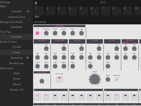 Boom 909 フラットデザインなtr 909風80 Sドラムマシンアプリ Iphone Ipad Music App Blog 音楽アプリ 楽器アプリのレビューブログ