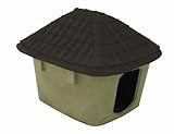 RTS Home Accents Alamo Dog House, Tan Body with Mud Roof