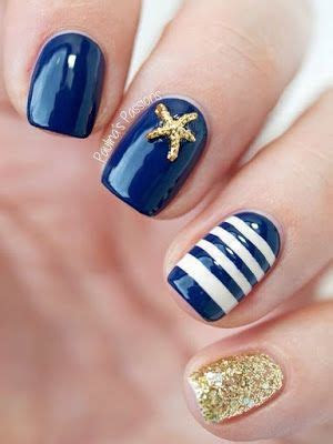 navy blue nautical beach nails follow atashersocrates