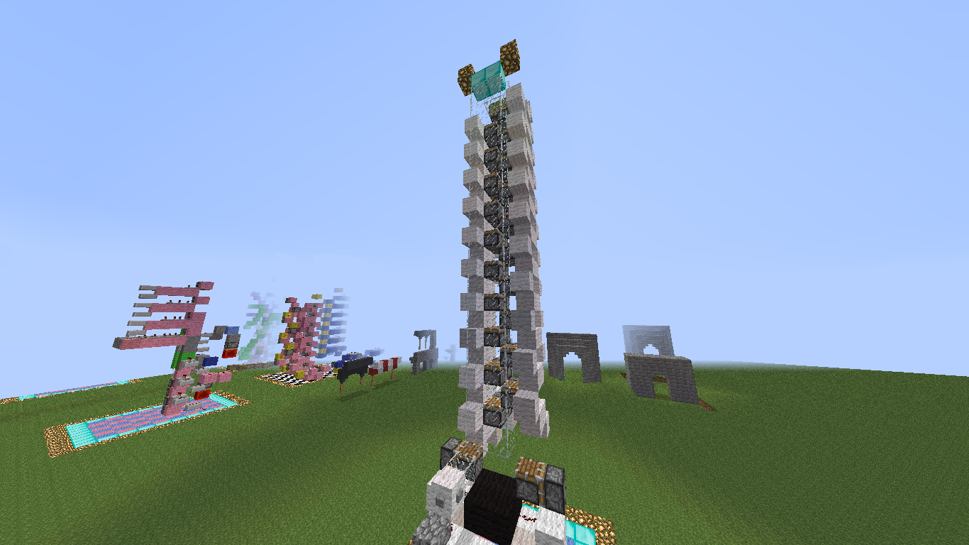 Minecraft どうしてもピストンエレベーターが作りたい その２ 今日もマインクラフト