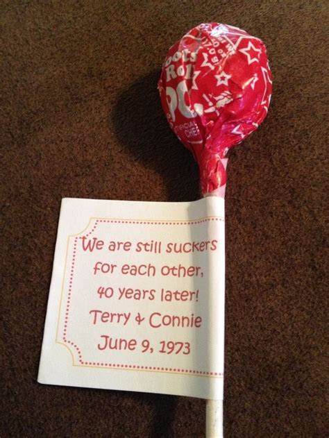 40th anniversary party favors   Favors for my parents 40th  