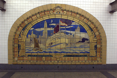 Marine Grill Murals (6/6), Broadway-Nassau Subway Station