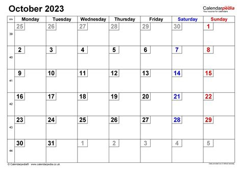 With the new year quickly approaching, now is the time to start planning for 2023. calendar october 2023 uk with excel word and pdf templates