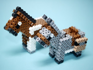 3d Perlerbeads アイロンビーズ Minecraft マイクラ Donkey ロバ チェストつきバージョン 3dperlerbeadsお手軽頑固な立体アイロンビーズ