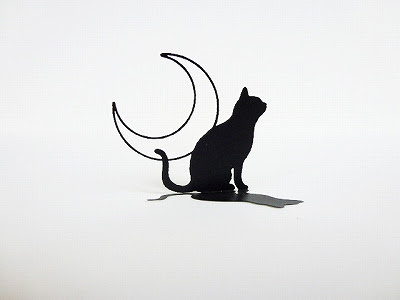 Musette シルエットオブジェ 月猫