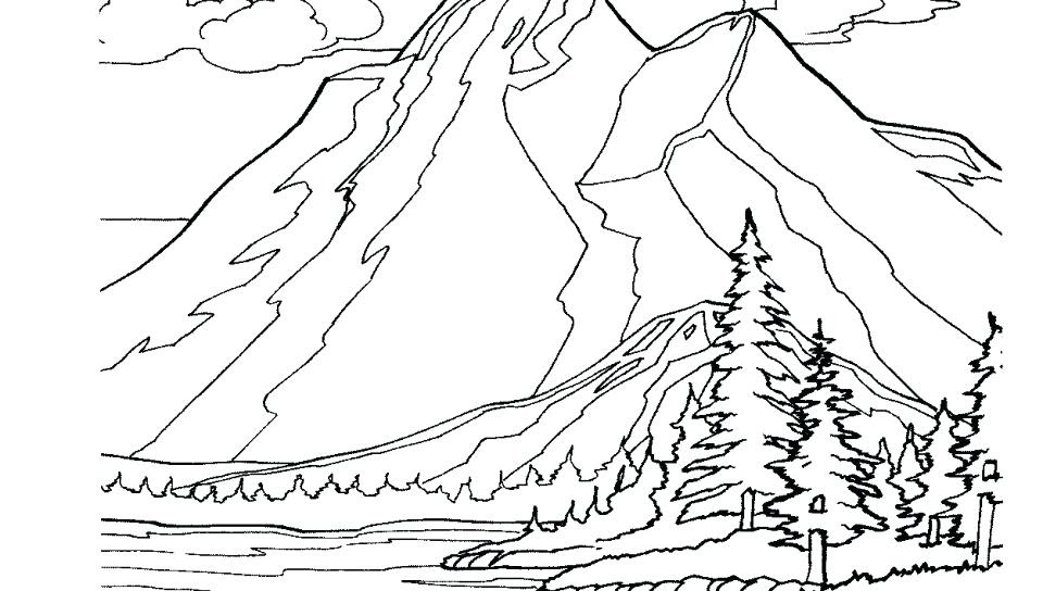 Mountain Landscape Coloring Pages at GetColorings.com | Free printable colorings pages to print ...