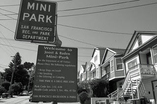 Joost and Baden Mini Park - Street Sign