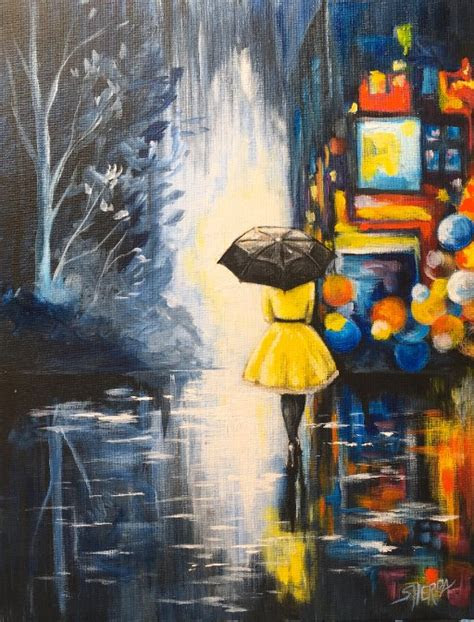 Free delivery on eligible orders of £20 or more. Rainy Day Painting City Light At Night The Art Sherpa