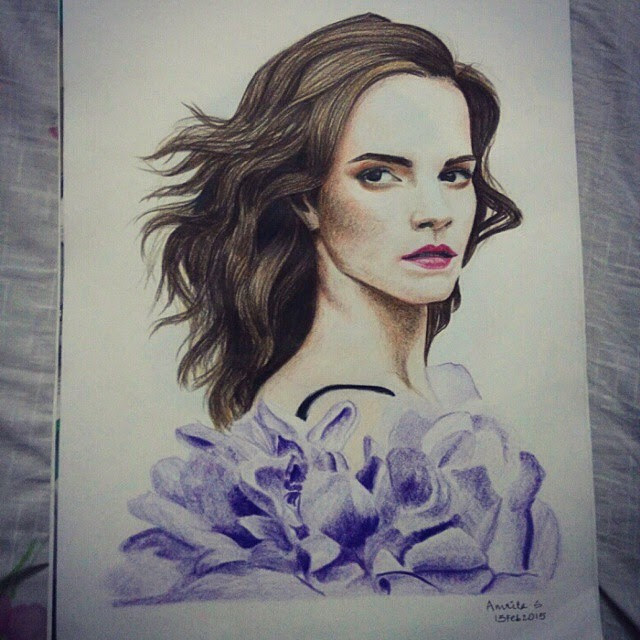 Repost from @sasidharanamrita EMMA WATSON done.  ♦️♦️♦️♦️♦️♦️♦️♦️♦️♦️:black