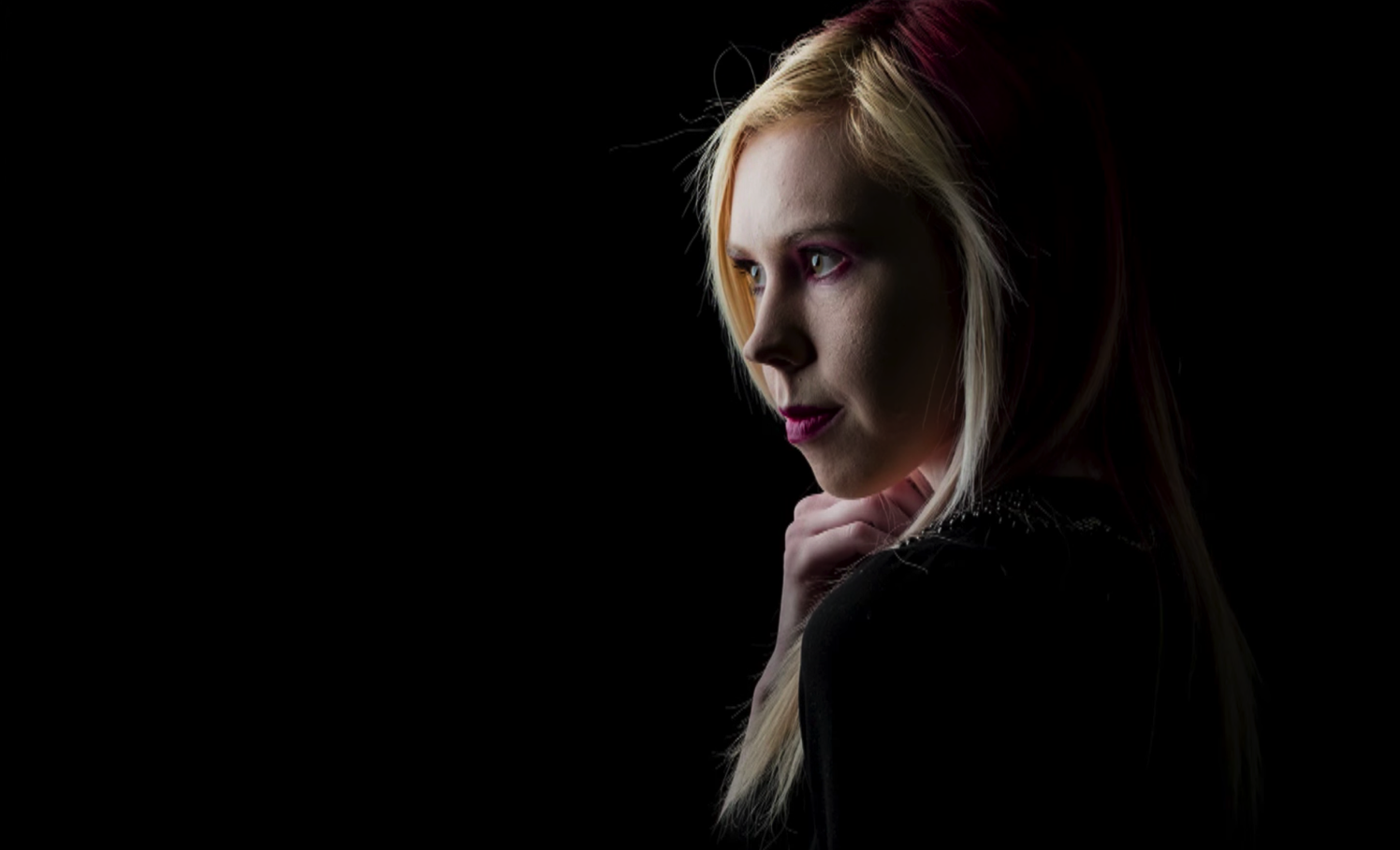 Low key lighting portrait