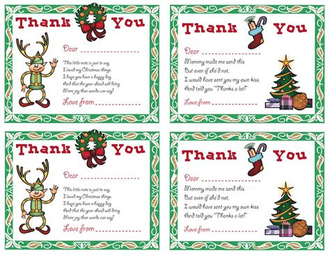  11 free printable christmas thank you cards christmas thank you cards