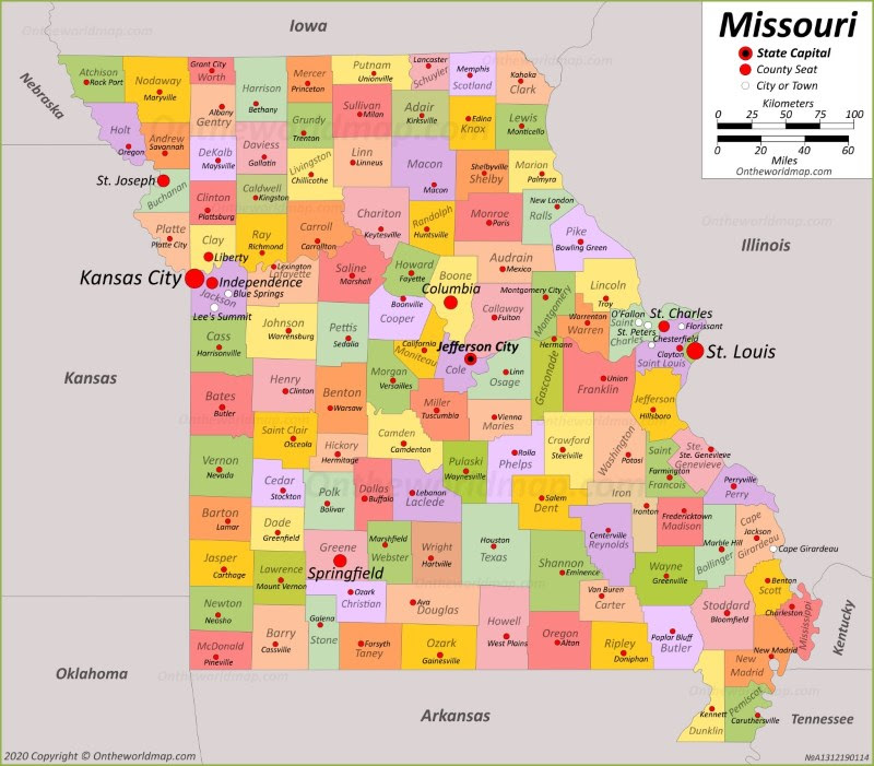 show me a map of missouri counties Missouri State Map Usa Maps Of Missouri Mo show me a map of missouri counties
