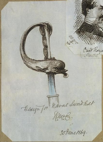 GG McCrae 1800s Design for Naval Sword hilt (NLA)