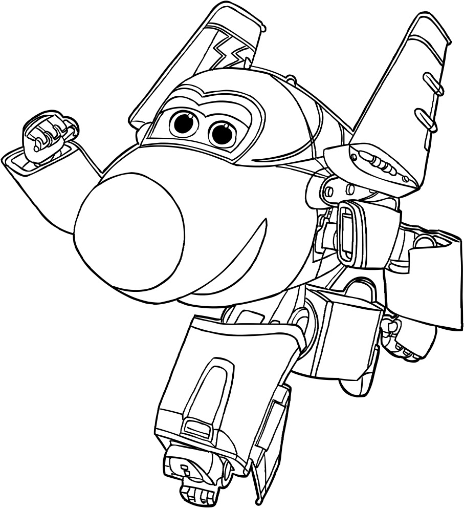 Disegno di Jerome dei Super Wings da stampare e colorare