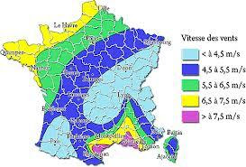 carte des vents Etudes des vents   SOLUNERGIES 15500 MASSIAC